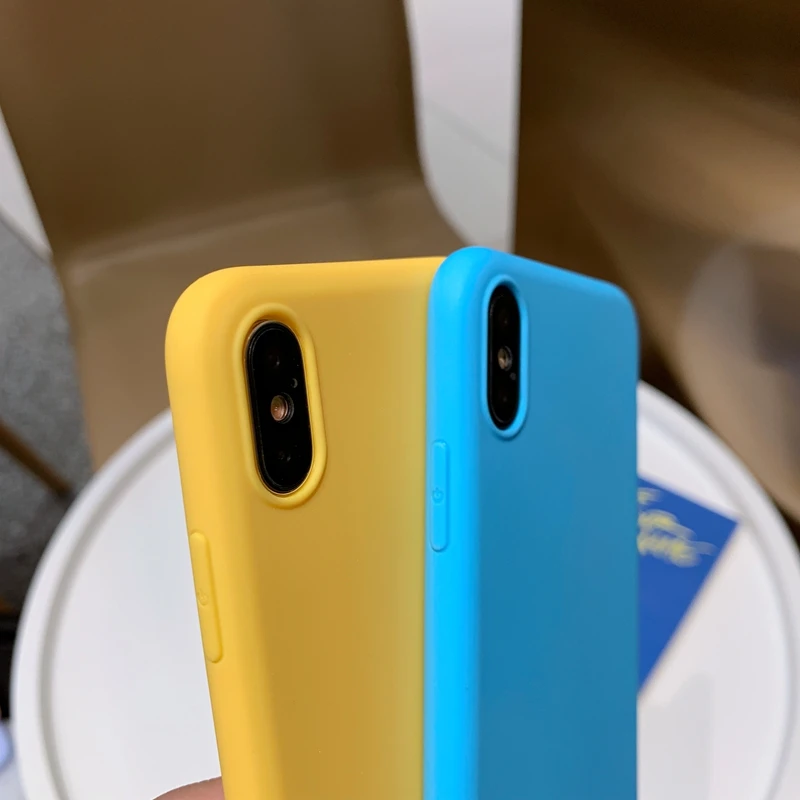 For Apple iPhone 5 5s SE 6 6s 7 8 Plus 11 Pro 10 X XR Xs Max Original Candy Macarons Color Matte Soft TPU Silicone Case Cover |