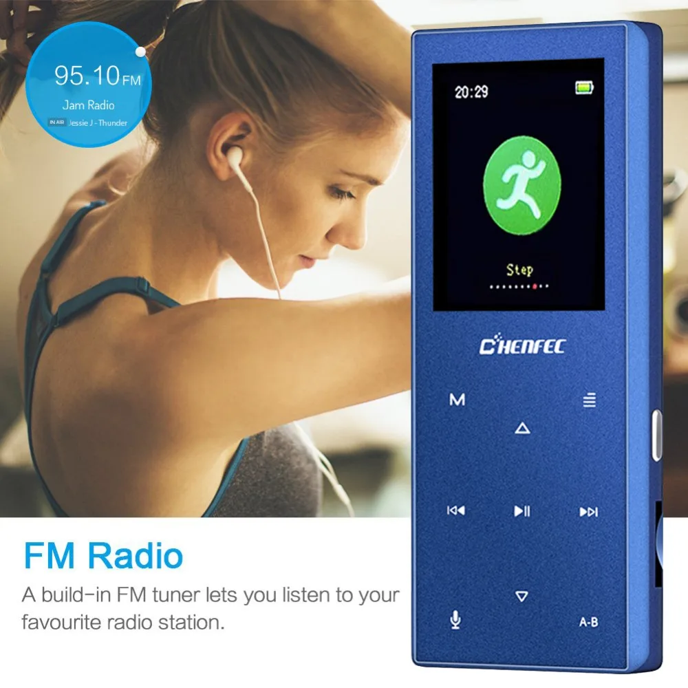 Mp3-плеер с Bluetooth, встроенный динамик, металлический музыкальный плеер без потерь с fm-радио, электронная книга для Walkman с поддержкой tf-карты до 128 ГБ