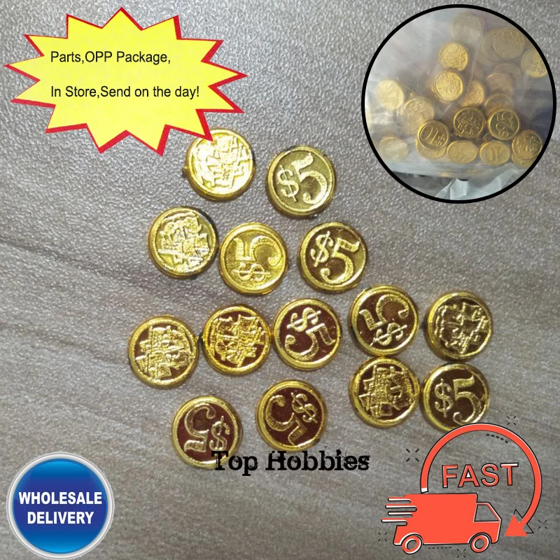 Экшн фигурка Sca 1/6 шт./лот монеты из пластика Золотая Модель реквизит в виде
