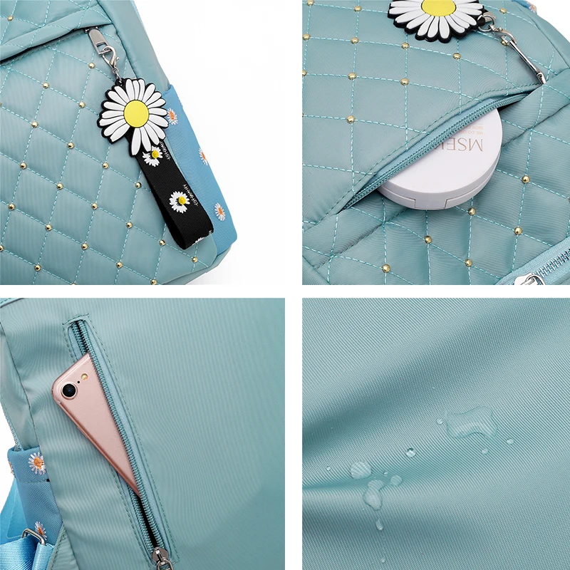 

2020 Women Backpack Hot Fashion Causal bags High Quality bead female shoulder bag waterproof nylon Backpacks for Girls mochila