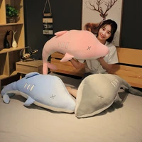 new nice giant lovely soft dolphin plush toys for children stuffed sea animal doll baby sleeping pillow birthday gift kids girls
