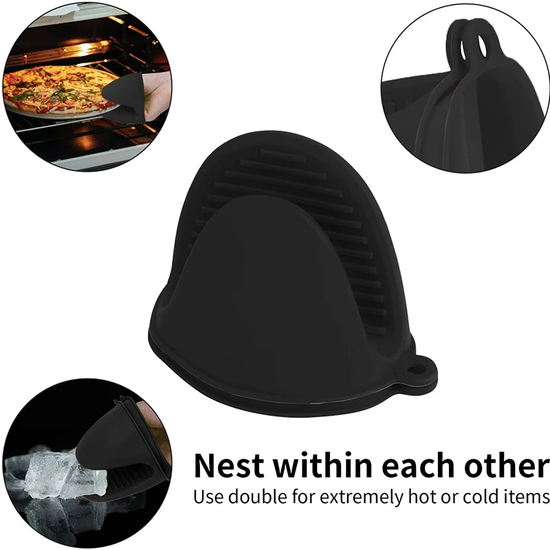 

Hot 1pcs Thicken Silicone Oven Mitts Gloves Heat Resistant Non-Slip for Kitchen Cooking Baking FQ-ing
