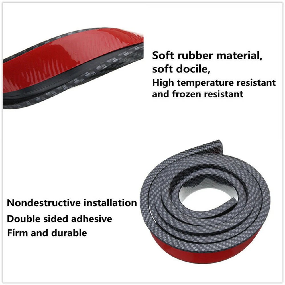 

2x5.5cm/1.5M Rubber bumper Fender Flare Wheel Eyebrow Trim Protector Lip Decor Decoration high quality