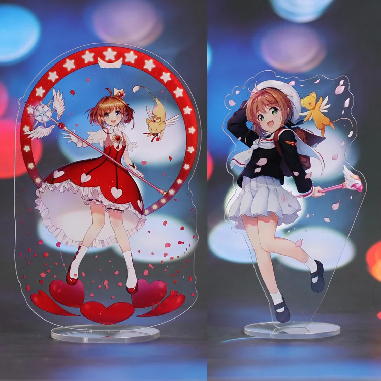 

16cm Card Captor Sakura KINOMOTO SAKURA Transparent Acrylic Stand Figure Desktop Decoration Collection Model Toy