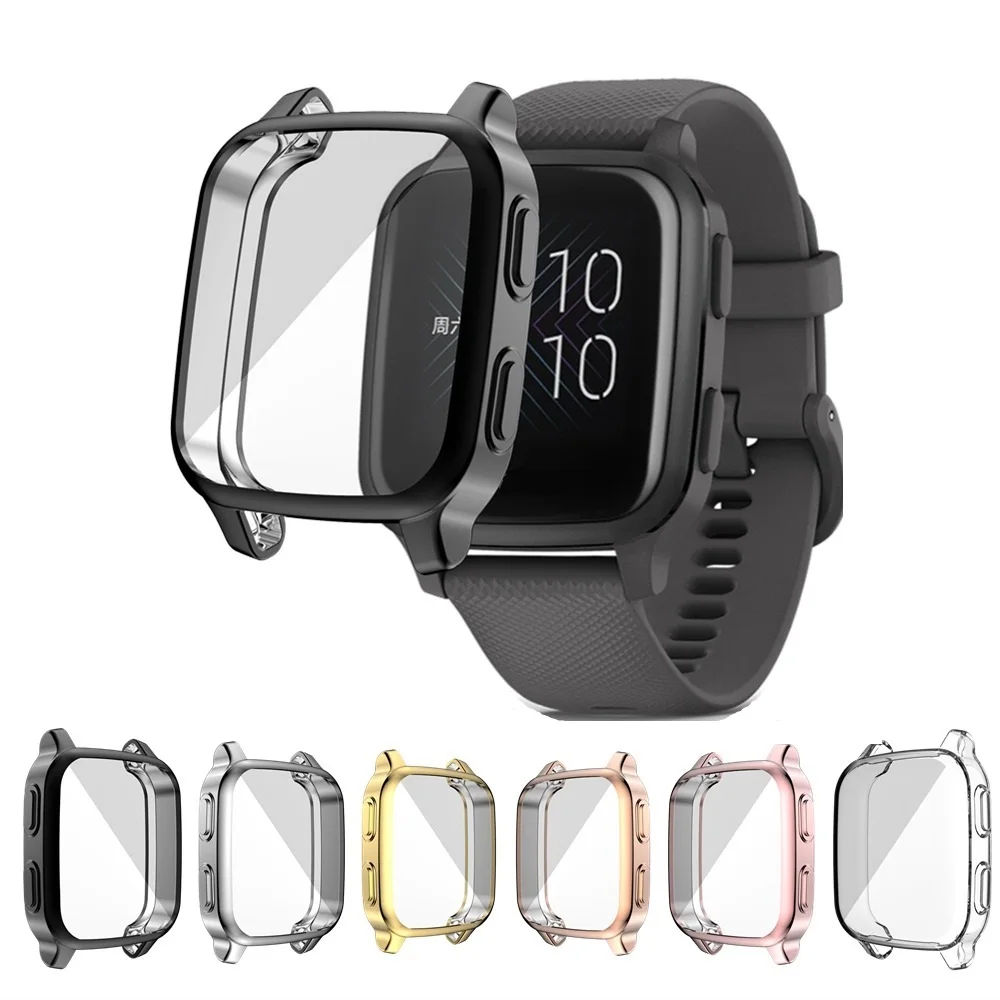 

Protective Case Cover For Garmin Venu SQ Plating TPU Soft Silicone Cases For Garmin Venu Sq Watch Full Screen Protector Shell