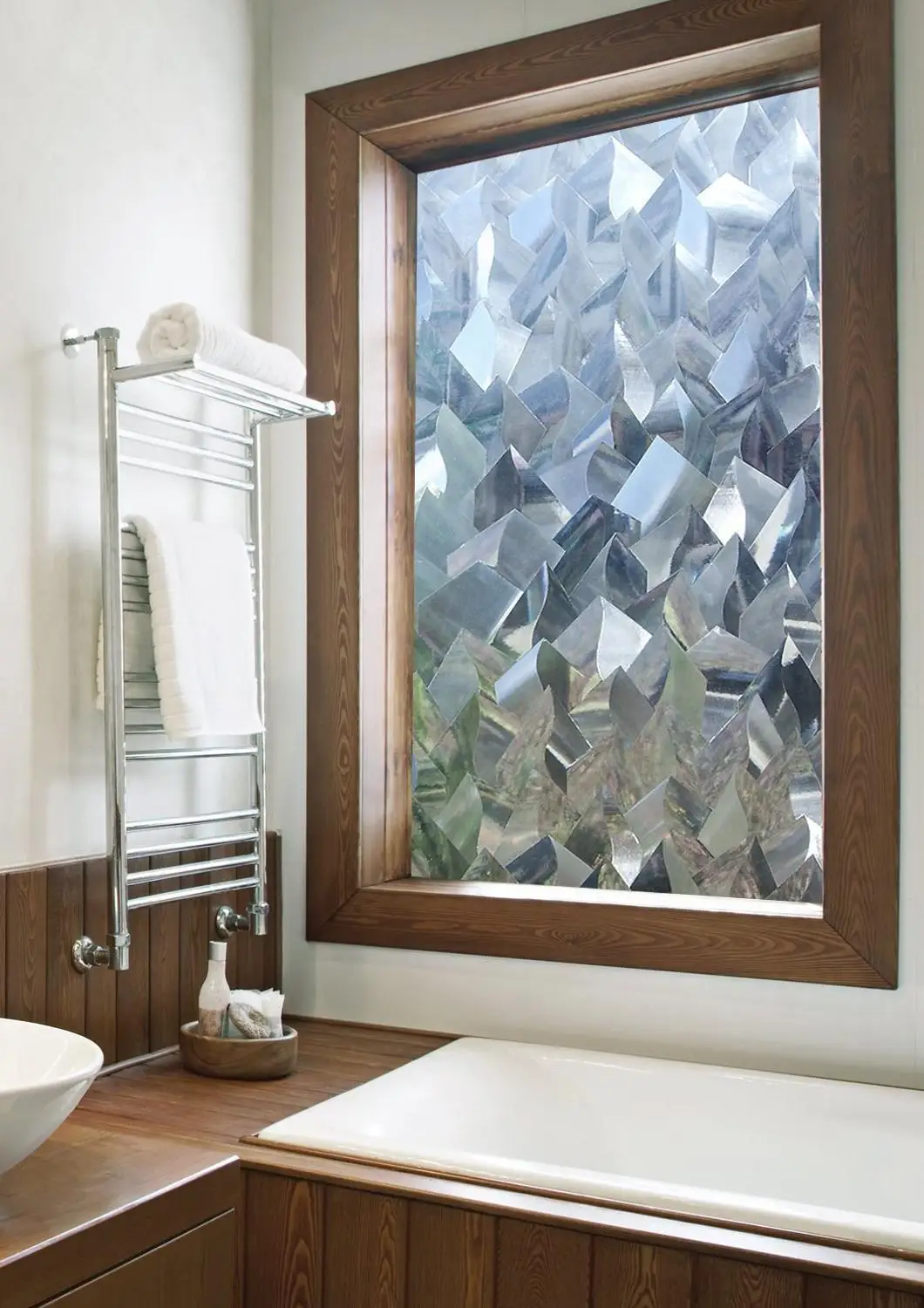 Оконная пленка с геометрическим узором статическая Защита от солнца и