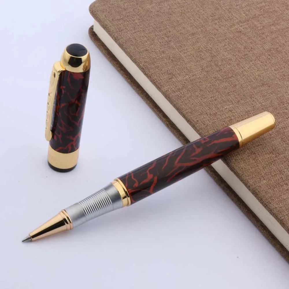 Роскошные Jinhao 250 металлическая ручка для подарка ледяной красный цветок золотой