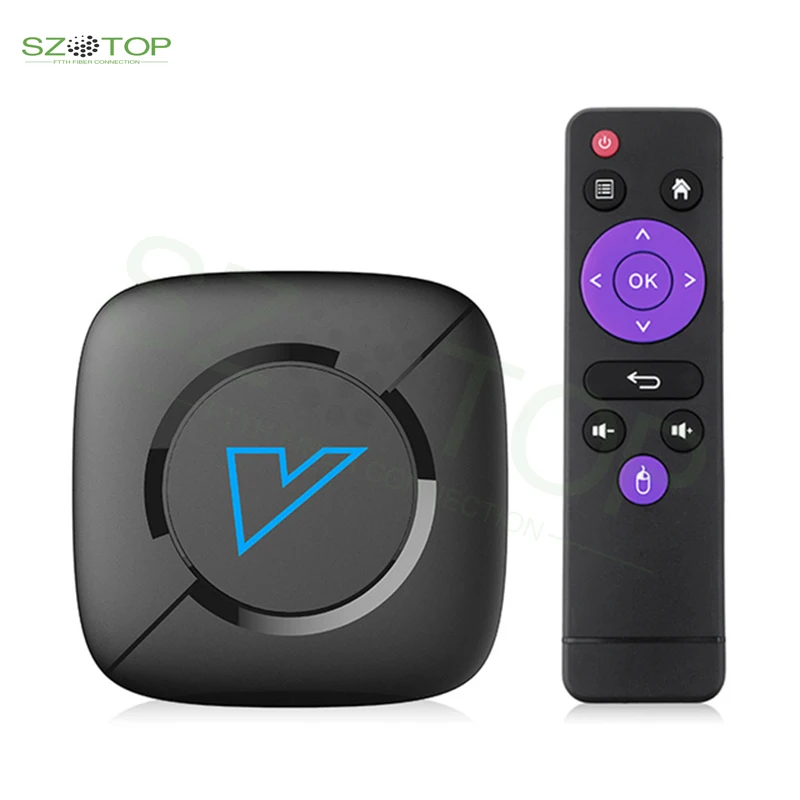 

V6 TV Box Android 10 4G 64GB Support 1080p 4K 3D Dual wifi BT5.0 Google Voice Player Store Youtube Android TV Set Top Box