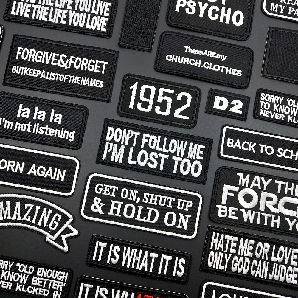 DIY Черные нашивки на одежду термонаклейки значки наклейки патчи нашивка | Дом и