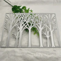 tree cutting dies background metal cutting dies stencils for card making decorative forest embossing suit paper cards stamp diy
