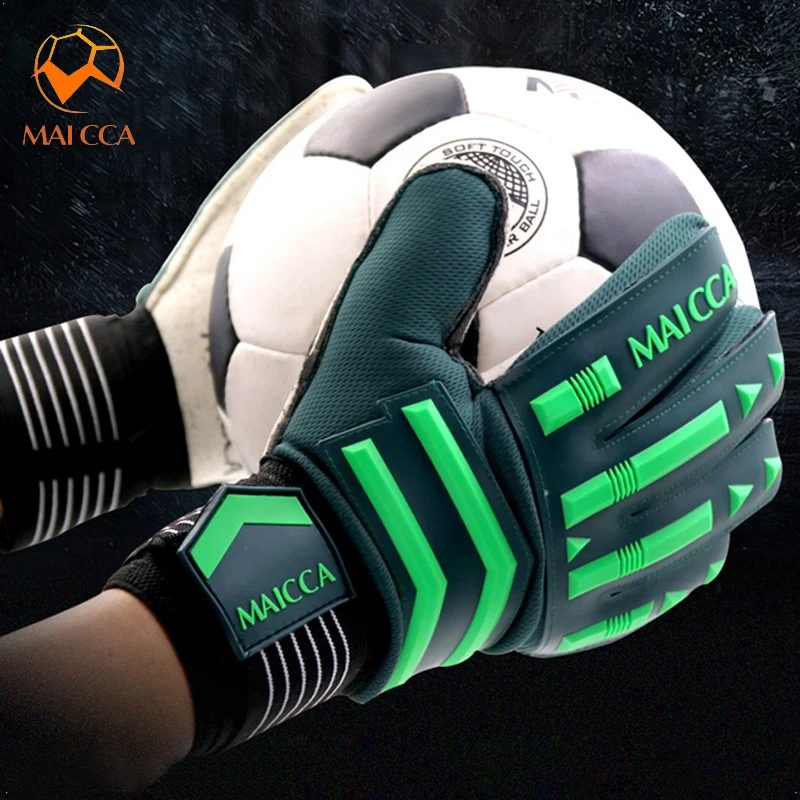 

Professional Child Adult Football Goalkeeper Gloves Thickeness Latex Strong Finger Save Protection Soccer Goalie Gloves