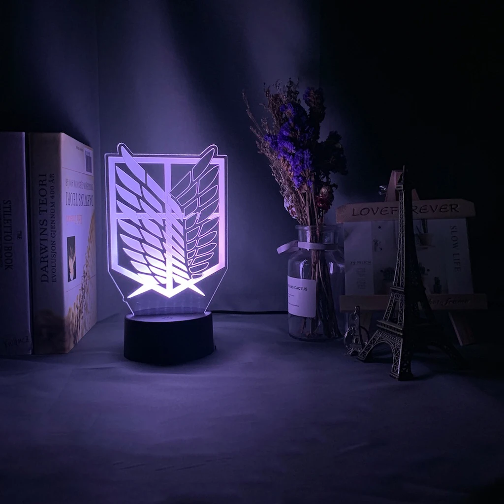 Чехол с рисунком из аниме атака на фигурка Титан ночной Светильник Настольный