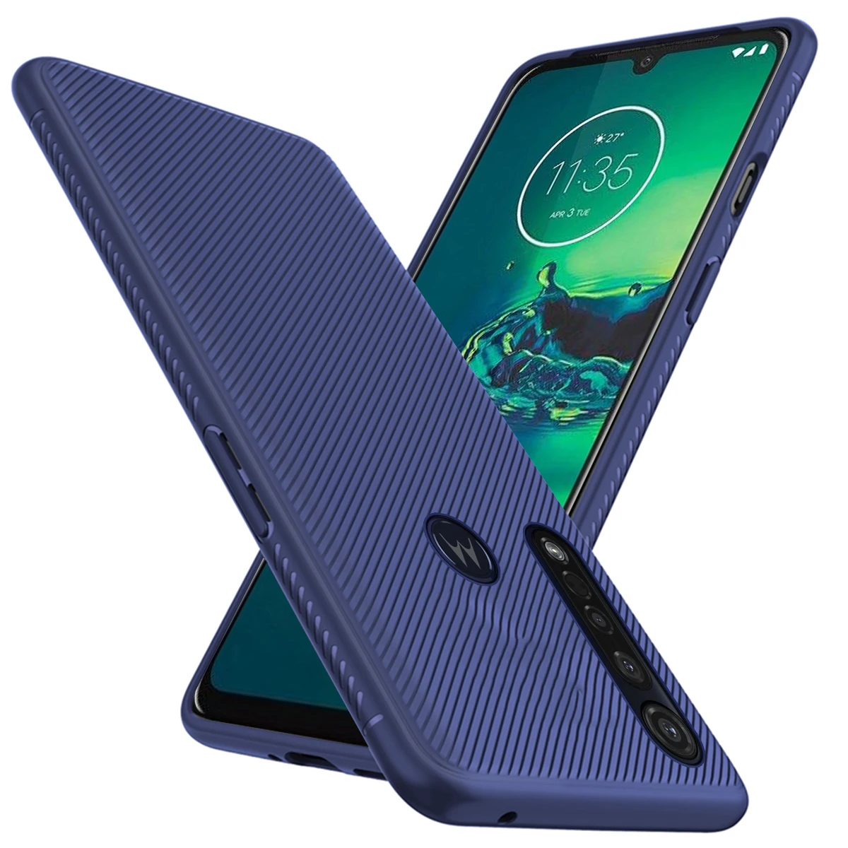 Для Motorola Moto G8 Plus Чехол Мягкий ТПУ бампер матовый Силиконовый устойчивый к