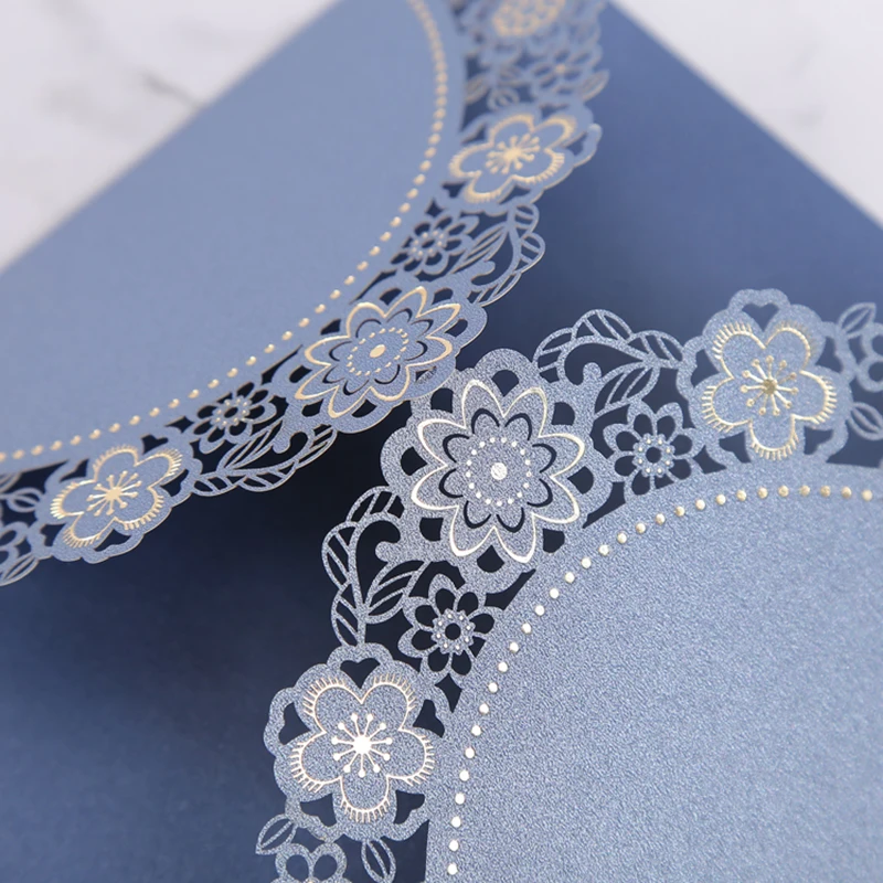 50pcs Elegant Laser Cut Wedding Invitation Cards Business Birthday Greeting Personalized Decoration Party Supplies | Дом и сад