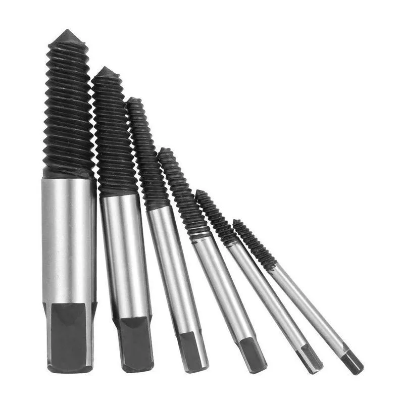

Broken Damaged Bolt Remover Screw Extractor Center Drill Bits Guide Set Removal Speed Easy Out Set 5Pcs