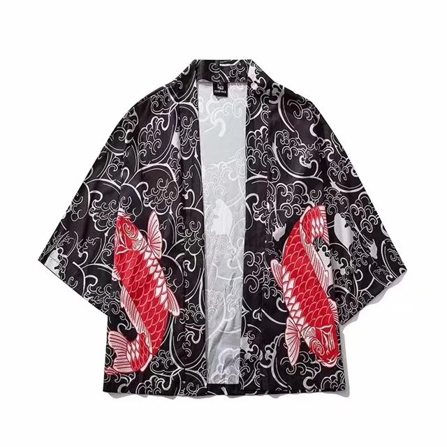 style I Японские кимоно для мужчин кардиган рубашка блузка юката мужчин haori obi одежда самураев мужской кимоно кардиган - Цвет: style I
