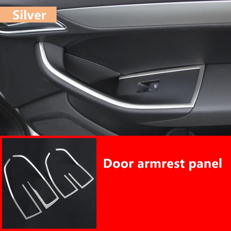 Автомобильные аксессуары для Audi Q3 2012-16 Центральная CD панель Крышка отделка кондиционера розетка рамка двери подлокотник декоративные полосы - Название цвета: door armrest