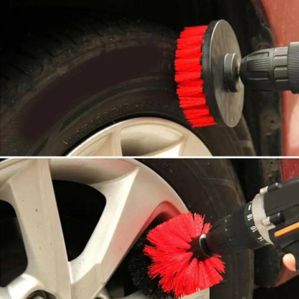 

3pcs/ Set Car Electric Brush Head Hard Bristle Auto Detailing Car Wash Cleaing Tools Brushes