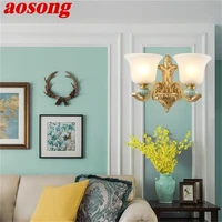 aosong brass modern%c2%a0wall%c2%a0sconce lamp luxury design ceramic light indoor for home bedroom corridor hotel