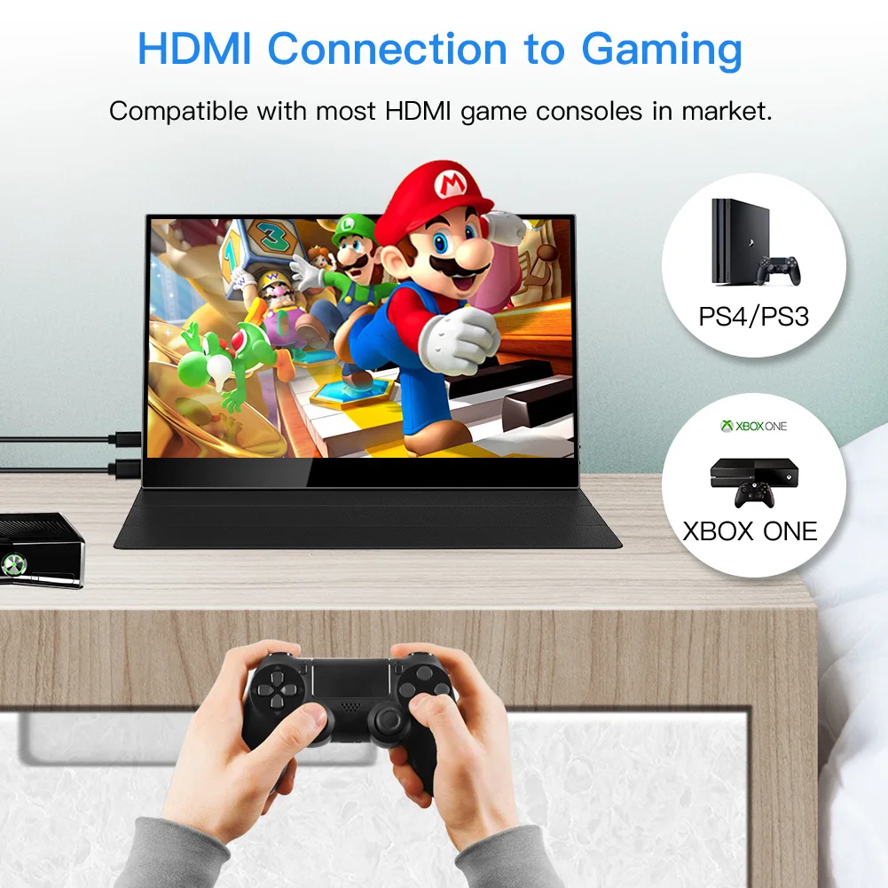 Eyoyo EM15F 15," портативный HDMI ЖК сенсорный экран игровой монитор ips 1920x1080 HDR Тип USB C Дисплей HDR для телефона ПК Xbox one