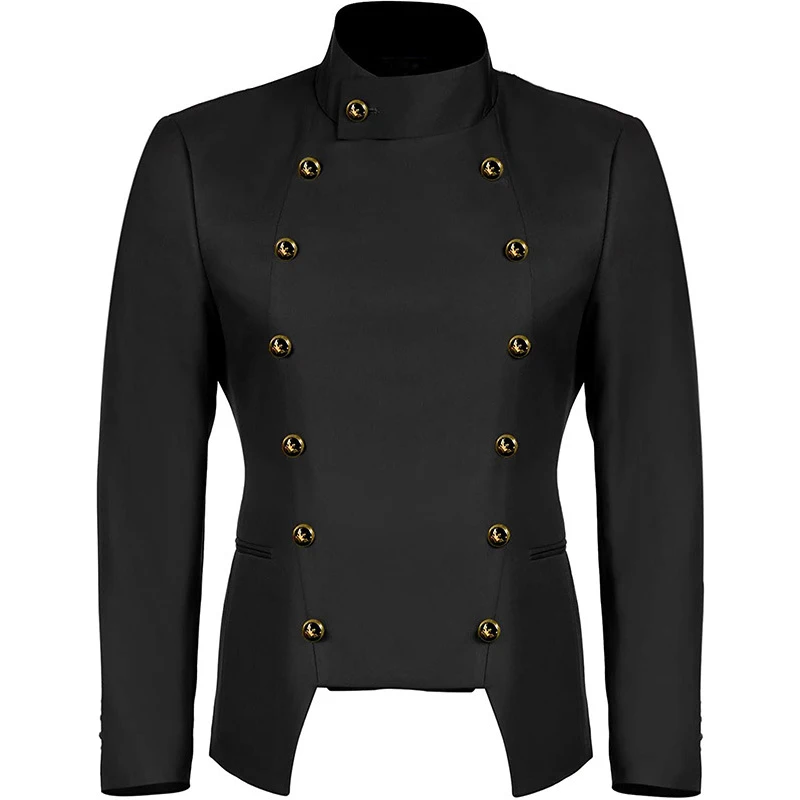 Мужские костюмы для косплея 2022 черный белый средневековый стимпанк модный