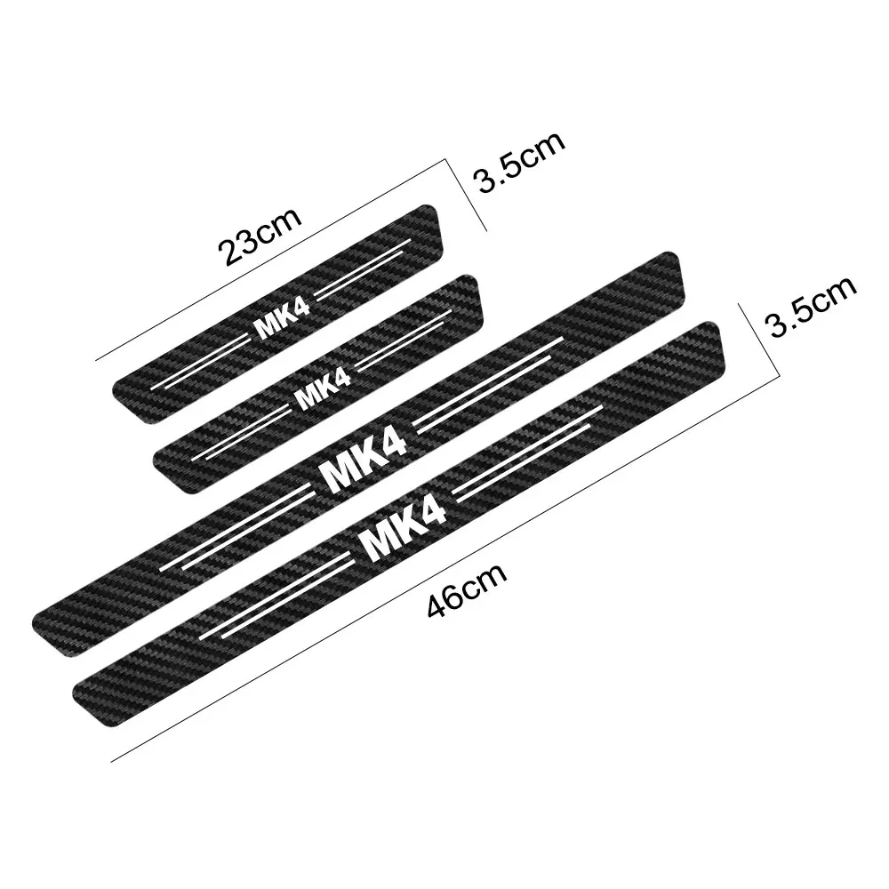 

4PCS Car Door Scuff Protective Sill Stickers For Ford Focus MK1 MK2 MK3 MK4 2 3 1 4 Auto Accessories Carbon Fiber Decals