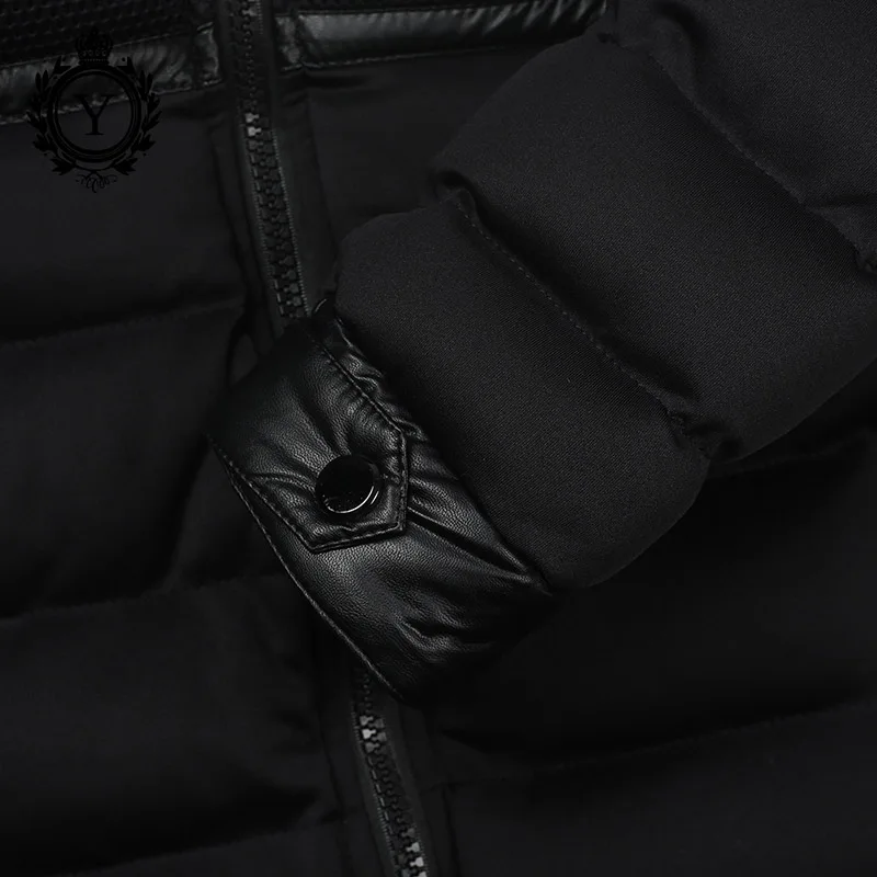 Высококачественная Мужская зимняя куртка парка с длинными рукавами ветровка