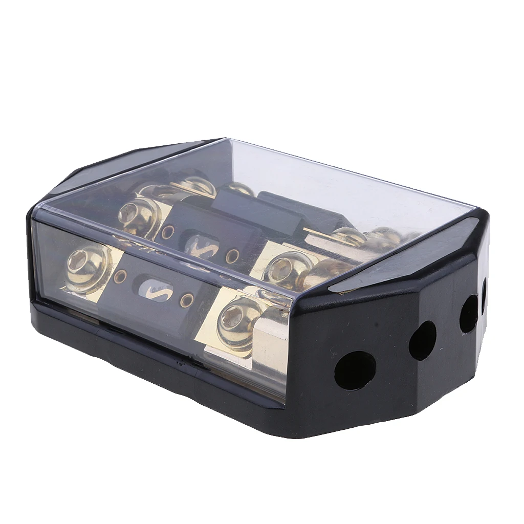 Прочный 100A 4Way аудио предохранитель блок распределительный держатель золотая