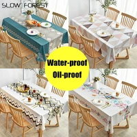 pvc table cloth rectangular printing table cover waterproof oil proof table mat household kitchen table cover map oilcloth wash