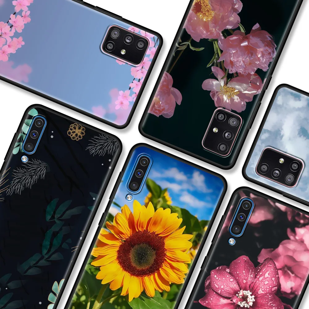 

Beautiful Flower Phone Case For Samsung Galaxy A51 A21s A12 A71 A31 A52 A32 5G 4G A02s A72 A41 A11 A51 A42 A7 A9 Back Bag