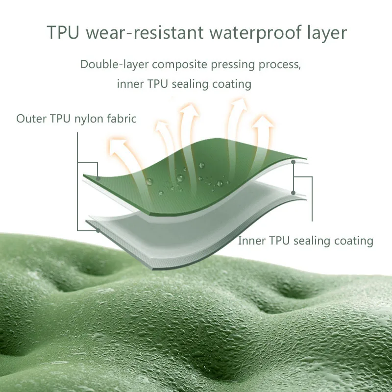 Уличный надувной матрас двойной спальный коврик 13 см утолщенный ультралегкий