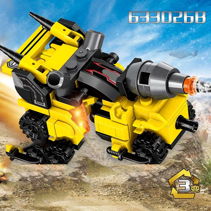

8-in-1Children Robot 633026Toy Transformation Series Action Figure Building Blocks kits DIY Educational God of War For Boy Gift