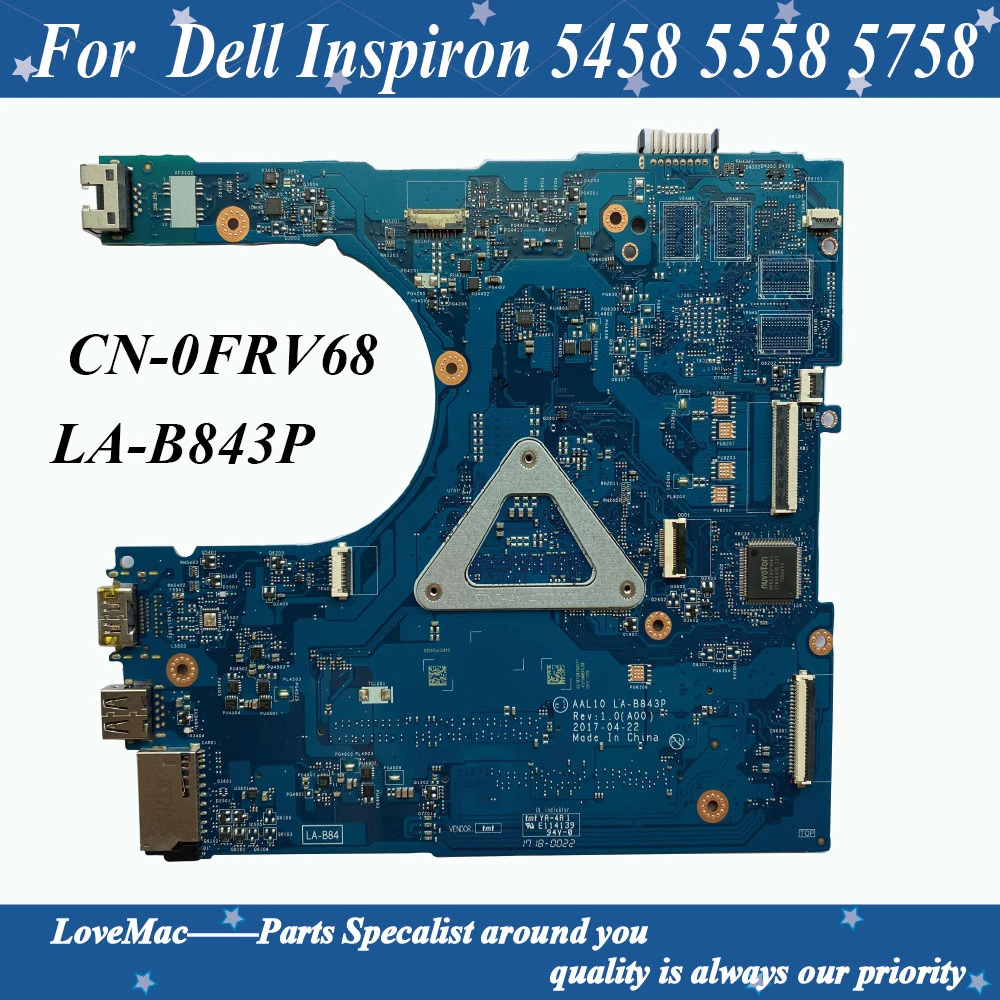 Высокое качество AAL10 LA B843P для Dell Inspiron 5458 5558 5758 Материнская плата ноутбука CN 0FRV68 I5