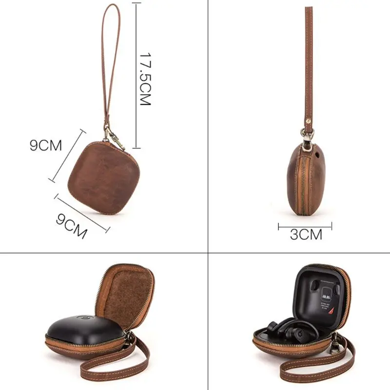 

Leather Case Protective Cover with Lanyard for Be-ats Powerbeats Pro Headphone