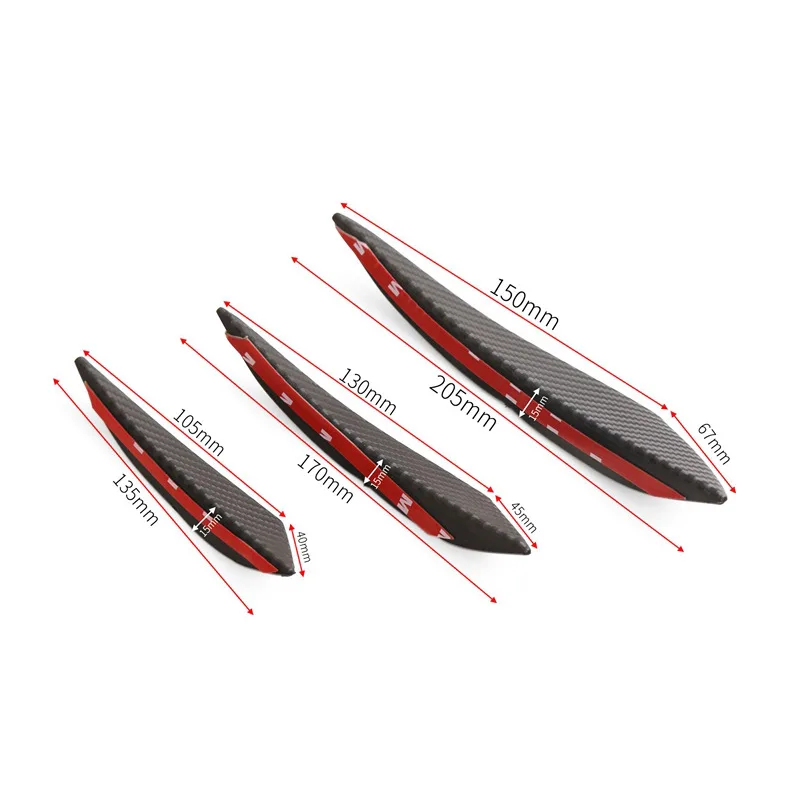 6pcs/Set Universal Front Bumper Lip Diffuser Splitter Fins Body Spoiler Canards Valence Chin Car Canard Sticker | Автомобили и