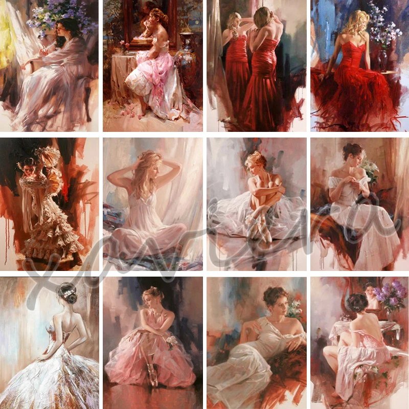 Алмазная 5D Вышивка Xaviera сделай сам картина маслом для девушек алмазная живопись