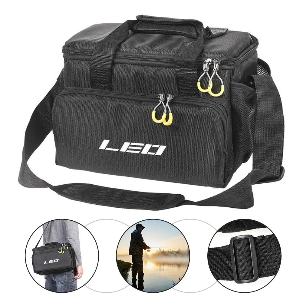 

Large Capacity Lure Manly Bag For Fishing Shoulder Waist Fishing Gear Lure Bait Reel Line Fishing Multifunctional Tackle Bag