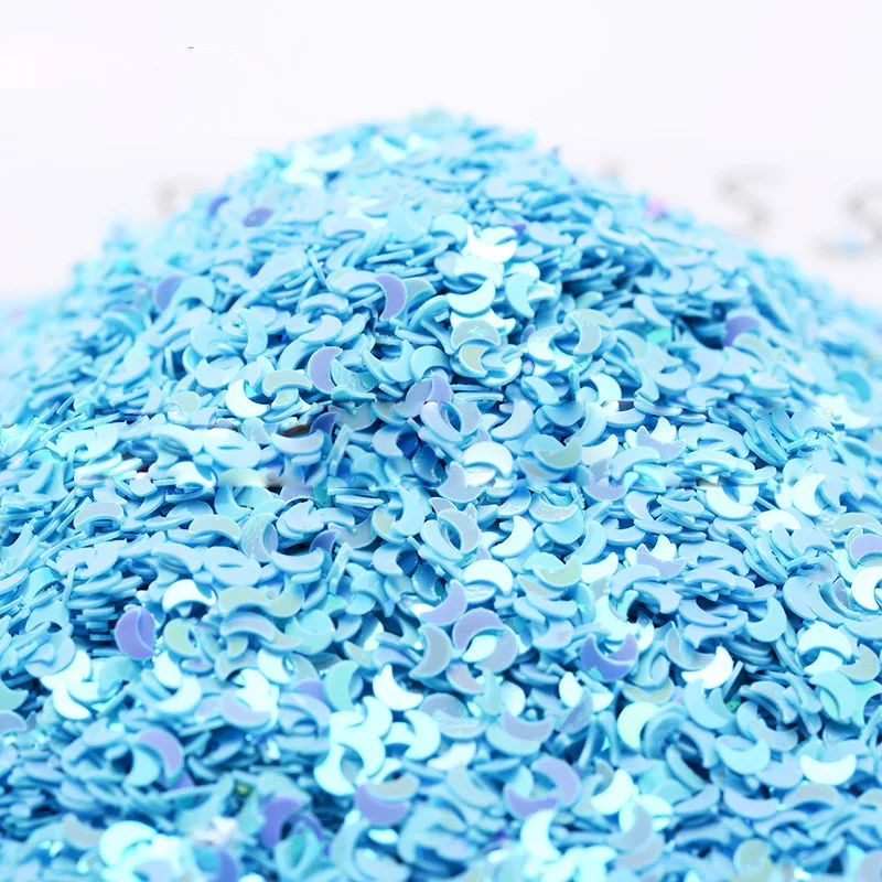 3 мм лак для ногтей с бусинами в форме Луны стеклянный шар блестками наполнитель