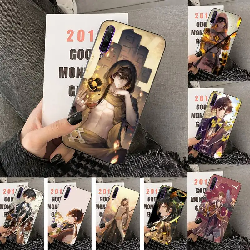 

Genshin impact zhongli Phone Case For Huawei Y5 Y62019 Y52018 Y92019 Luxury funda case for 9prime2019
