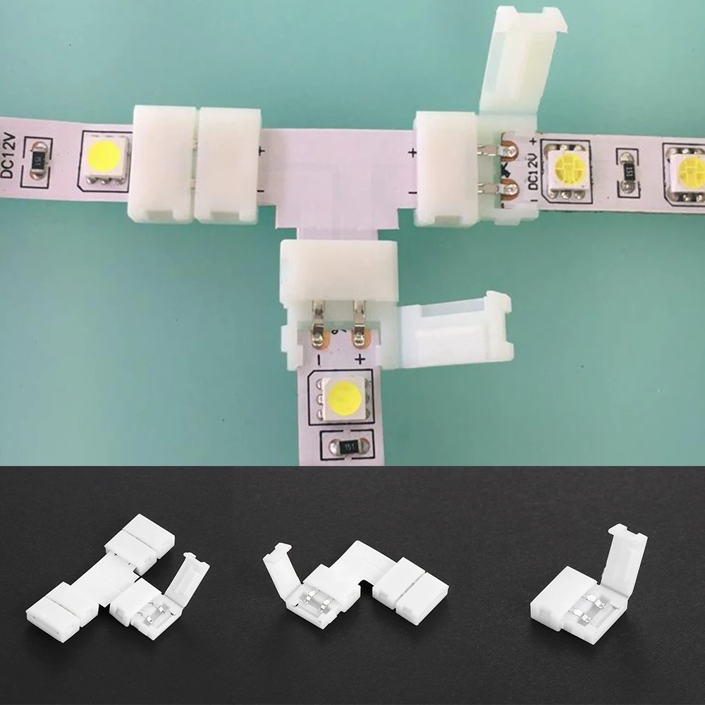 5 шт. L T X форма RGB RGBWW Светодиодная лента Угловой коннектор PCB Плата 8 мм 10 12 2pin 3Pin 4pin