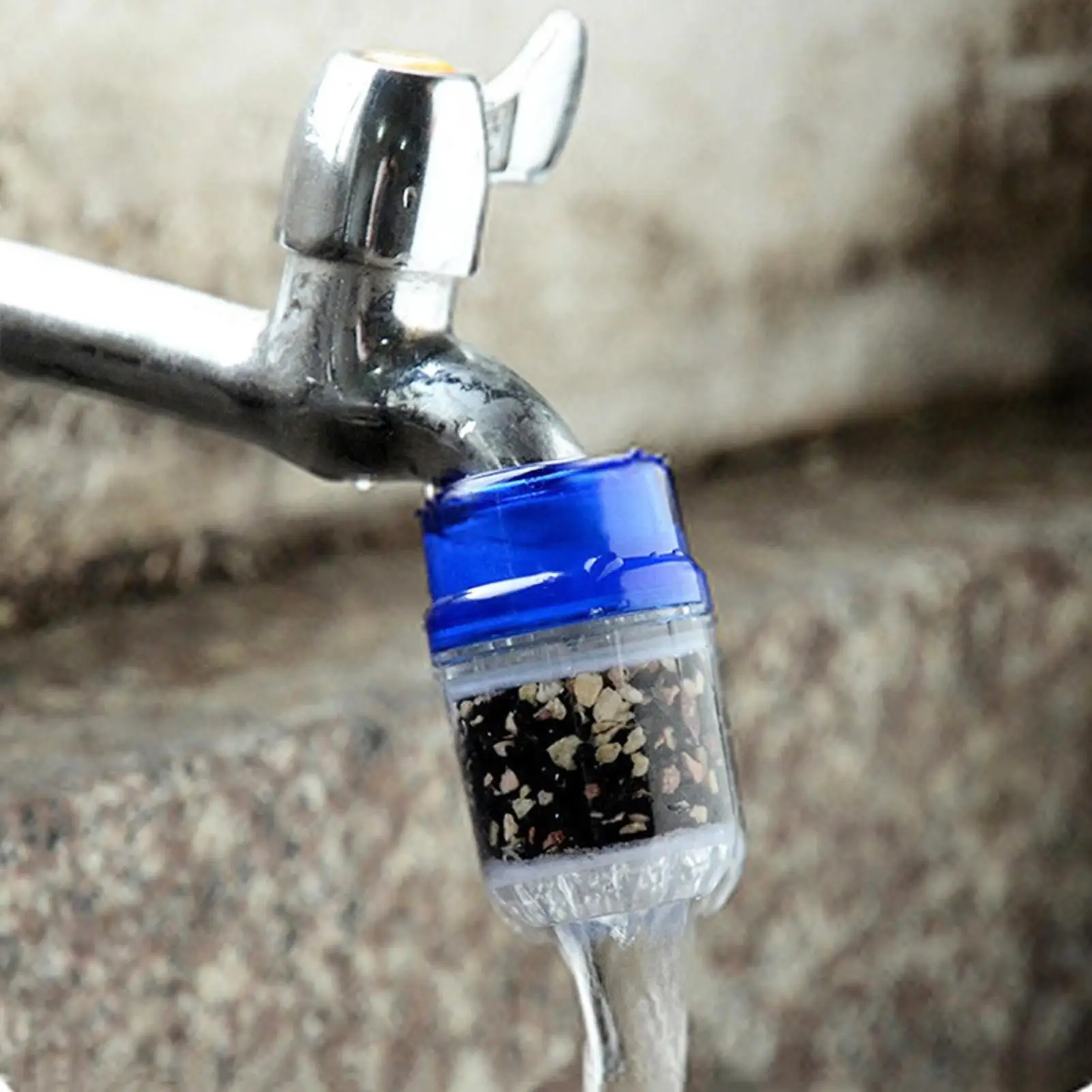 

Mini Office Home Kitchen Activated Carbon Faucet Filter Tool Tap Water Purifier Mini Tap Water Clean Filter Purifier Filtration