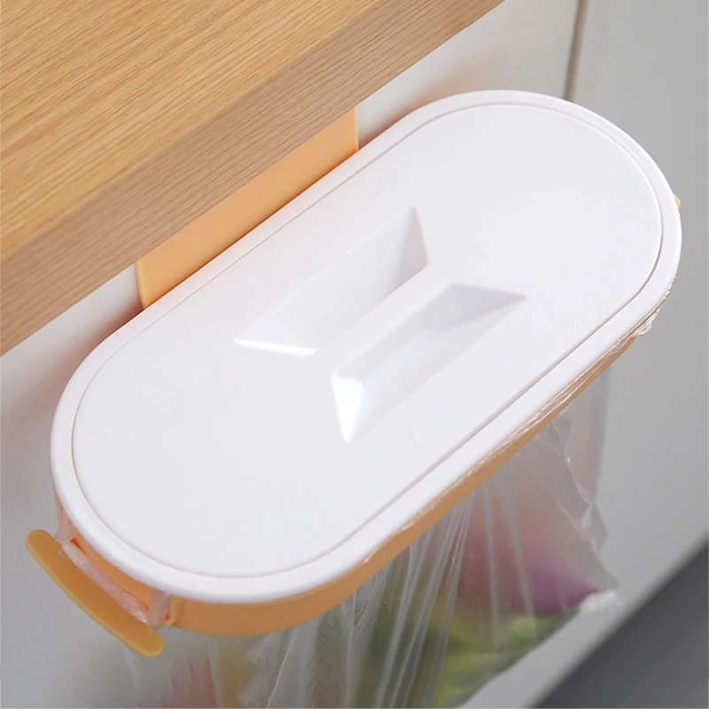 

Portable Plastic Garbage Hanging Bag Kitchen Trash Storage Rack Bag Hook Scouring Pad Dry Shelf Holder Kitchen Organzier