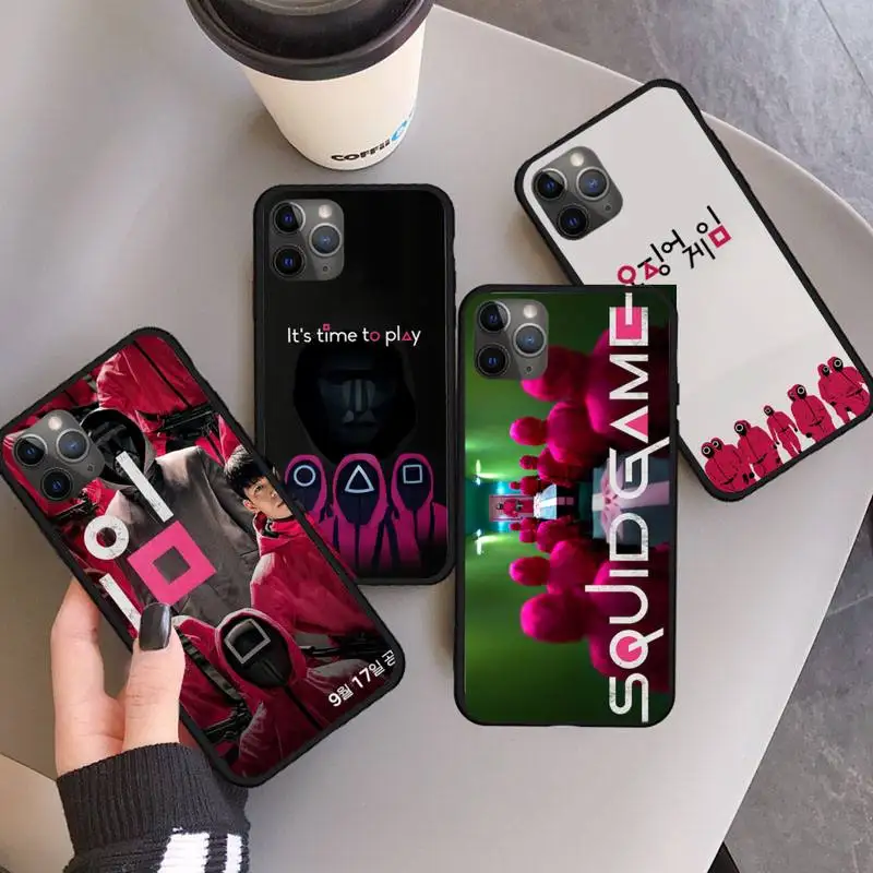 

Squid game Phone Case for iPhone 11 12 pro XS MAX 8 7 6 6S Plus X 5S SE 2020 XR mini