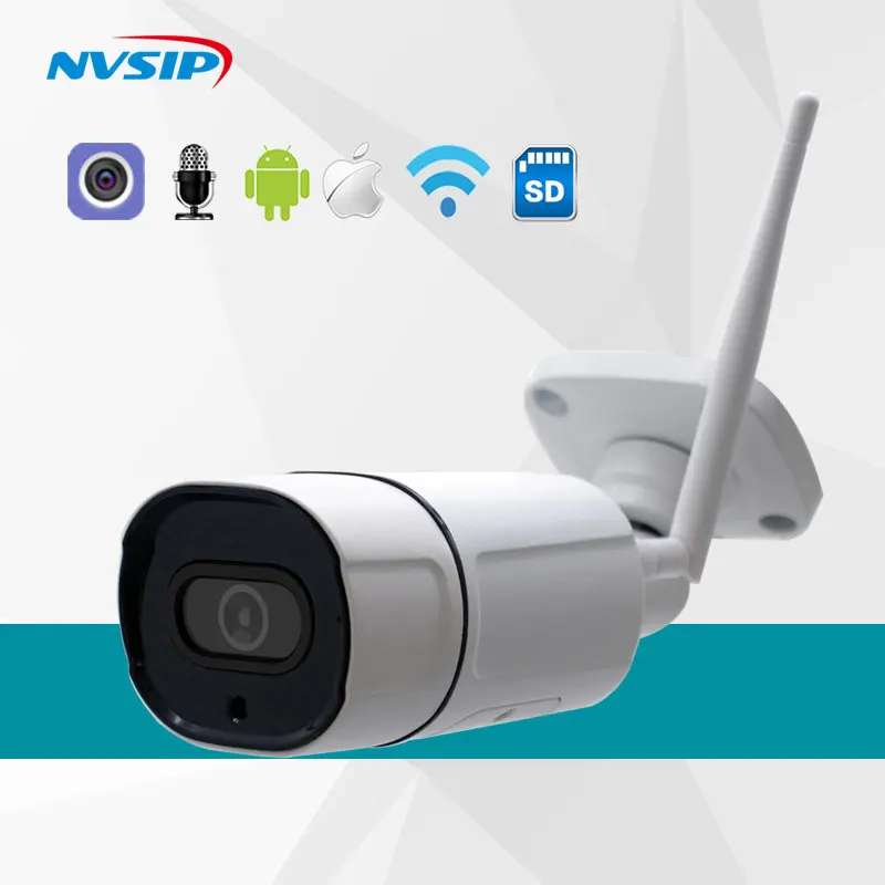 HD 1080P 5MP Беспроводная ip камера ONVIF двухсторонняя аудио WIFI наружная