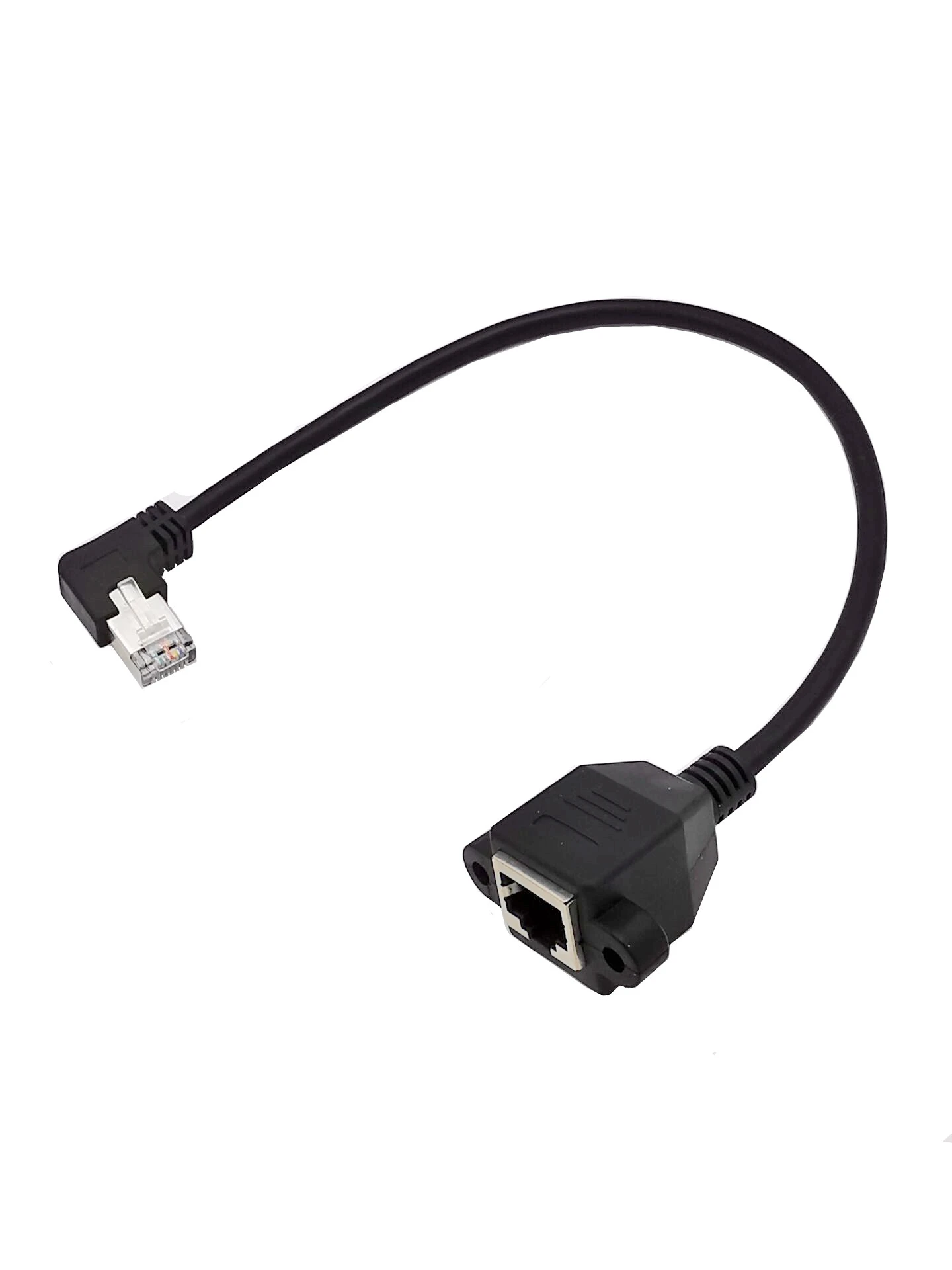 Left Right UP Down Angled 90 Degree 8P8C FTP STP UTP Cat6 RJ45 with screw Lan Ethernet Network Extension Cable 0.3m |