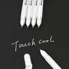 Гелевые ручки с белым кончиком, ручки с черными чернилами для иллюстрации, офиса, школы, 15 мл