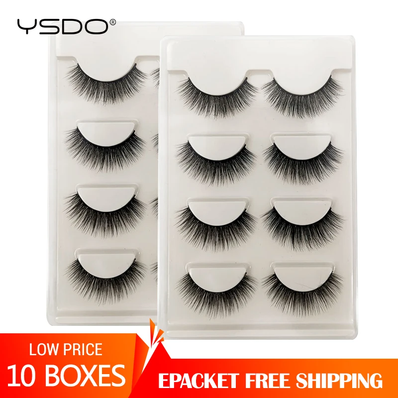 YSDO, 10 коробок, 3d, норковые ресницы, безжалостные, норковые ресницы, ресницы, maquillaje, натуральные накладные ресницы, драматические ресницы