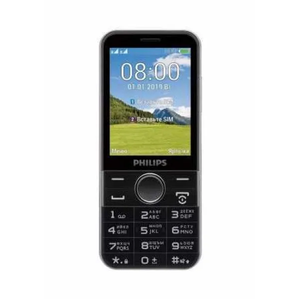 Мобильный телефон philips e580 xenium 64mb черный моноблок 2sim 2.8&quot 240x320 2mpix gsm900/1800 gsm1900 mp3 fm
