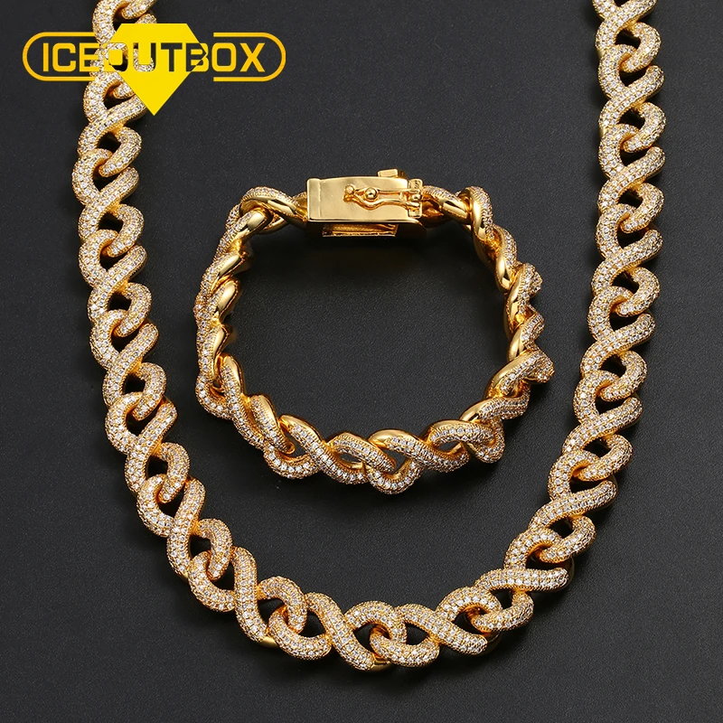 Новый индивидуальный дизайн Iced Out цепочка со Стразами Ожерелье Медь