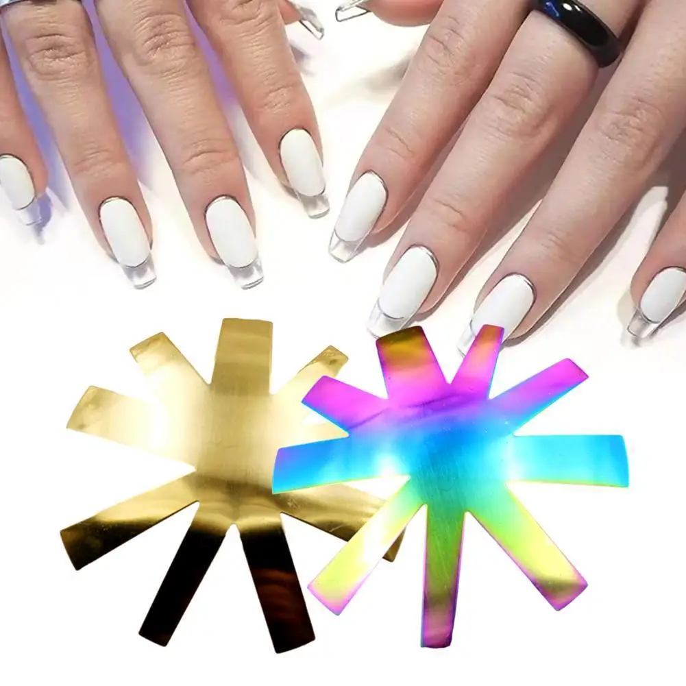 

Sizes Easy French Cut V-Shape Tips Manicure Edge Trimmer Tools Steel Shaped Nail Line Art Cutter Acrylic X6G5